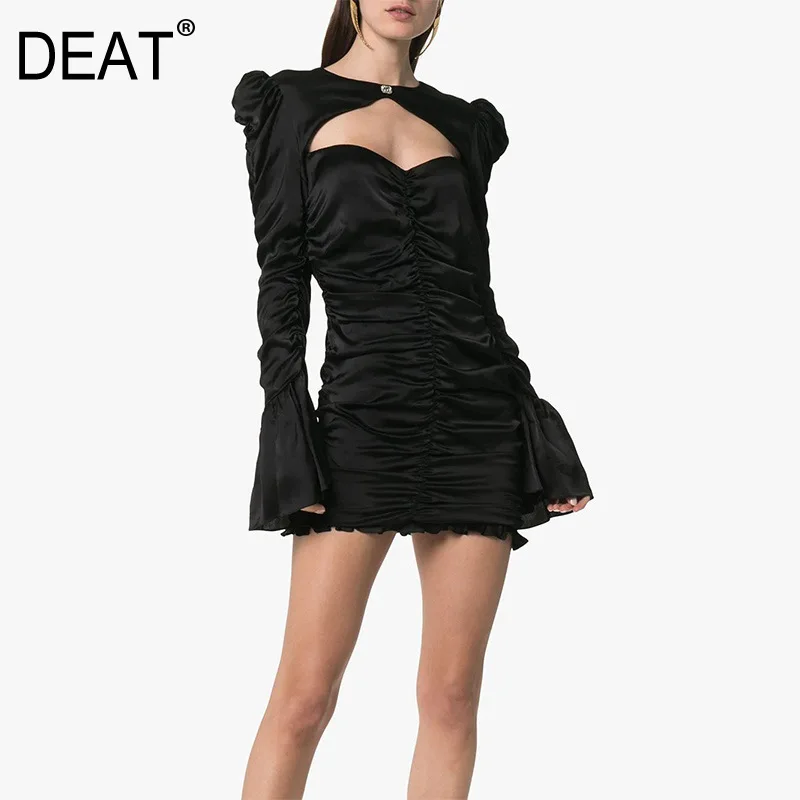 DEAT 2020 new spring and summer flare sleeves pleated drawstring high waist pullover mini dress hollow out sexy WL18601L
DEAT 2020 new spring and summer flare sleeves pleated drawstring high waist pullover mini dress hollow out sexy WL18601L