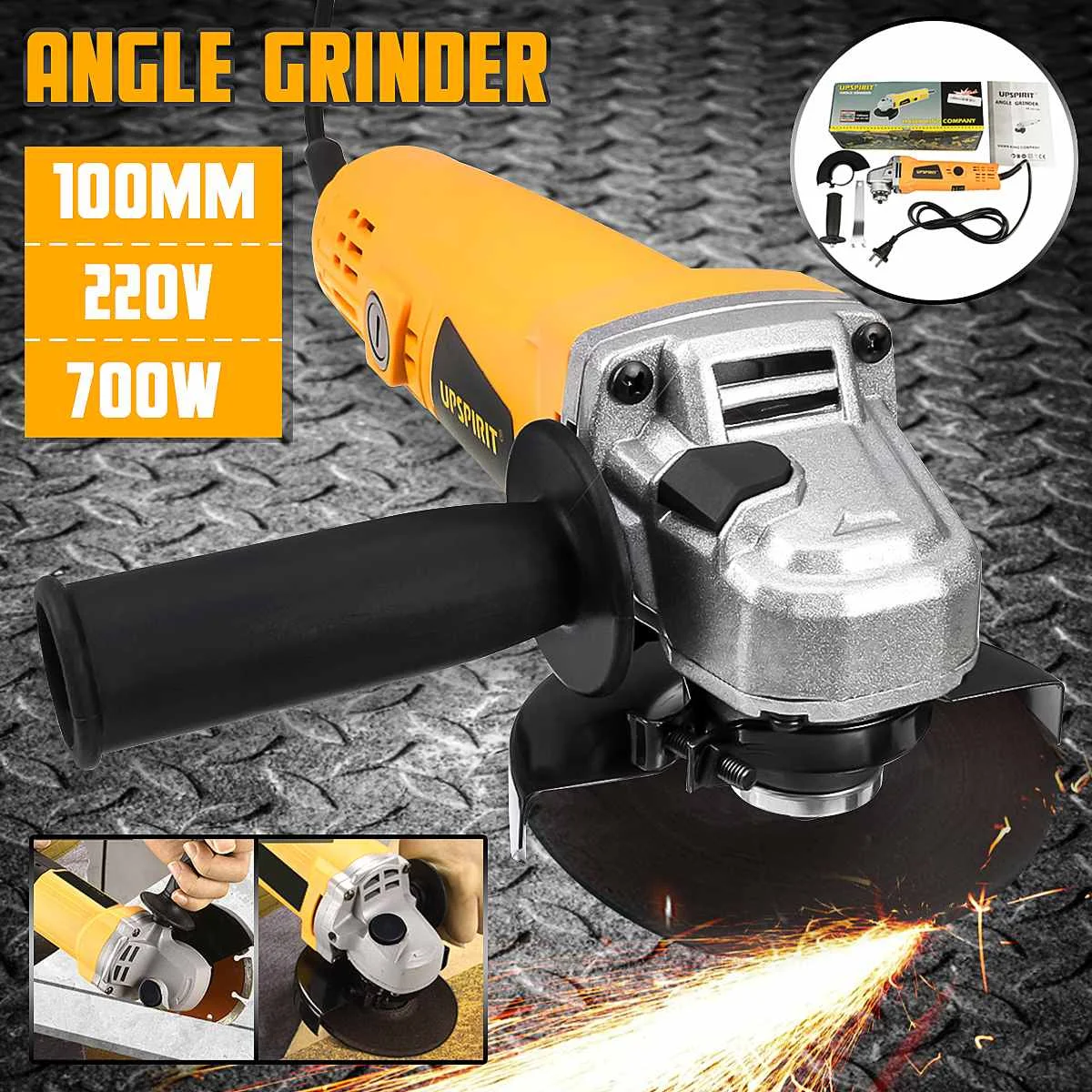 10000RPM Compact Electric Angle Grinder 700W 100mm Polishing Polisher Grinding Cutting Tool Anti-slip Wood Metal Grinder
10000RPM Compact Electric Angle Grinder 700W 100mm Polishing Polisher Grinding Cutting Tool Anti-slip Wood Metal Grinder