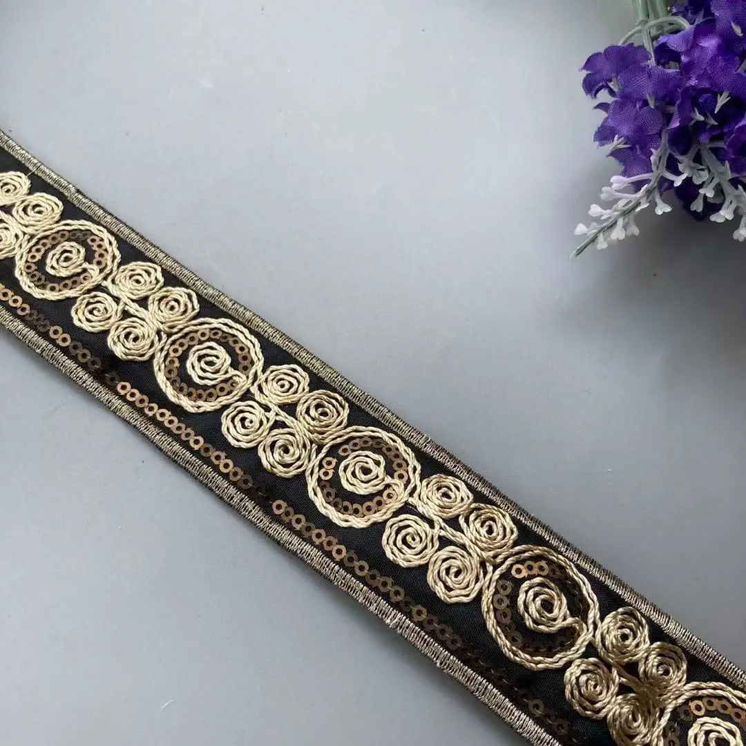 2 Yards Sequin Lace Trims Floral Webbing Ribbon Clothing Decorative Embroidered for Bridal Lace DIY Sewing Material for Dress
2 Yards Sequin Lace Trims Floral Webbing Ribbon Clothing Decorative Embroidered for Bridal Lace DIY Sewing Material for Dress