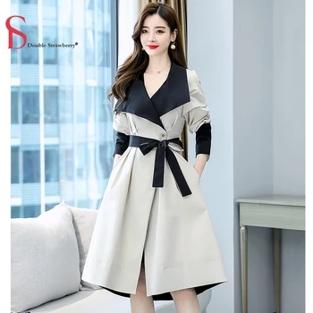 DS Autumn Windbreaker Women's Mid-length 2020 New Style Temperament Popular Contrast Stitching Loose Coat Jacket
DS Autumn Windbreaker Women's Mid-length 2020 New Style Temperament Popular Contrast Stitching Loose Coat Jacket