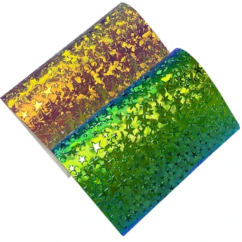 Star Pattern Embossed PU Faux Leather Fabric Sheet Holographic Dichroic Metallic Effect for Bag/Handbag/Decoration/Craft
Star Pattern Embossed PU Faux Leather Fabric Sheet Holographic Dichroic Metallic Effect for Bag/Handbag/Decoration/Craft