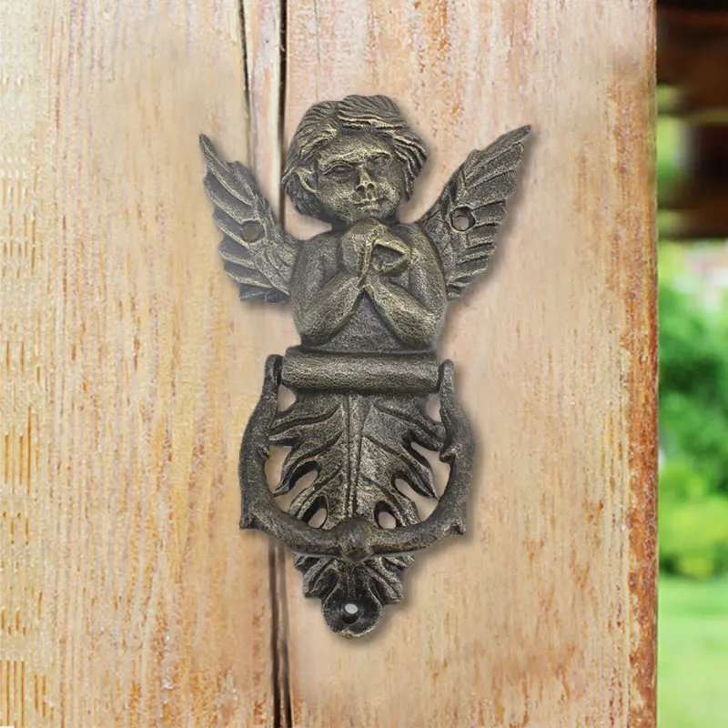 Чугунный дверной замок Angel Door Knocker, сверхмощный Готический подвесной дверной замок для входной двери и главных портретов, многофункциональный аксессуар
Чугунный дверной замок Angel Door Knocker, сверхмощный Готический подвесной дверной замок для входной двери и главных портретов, многофункциональный аксессуар