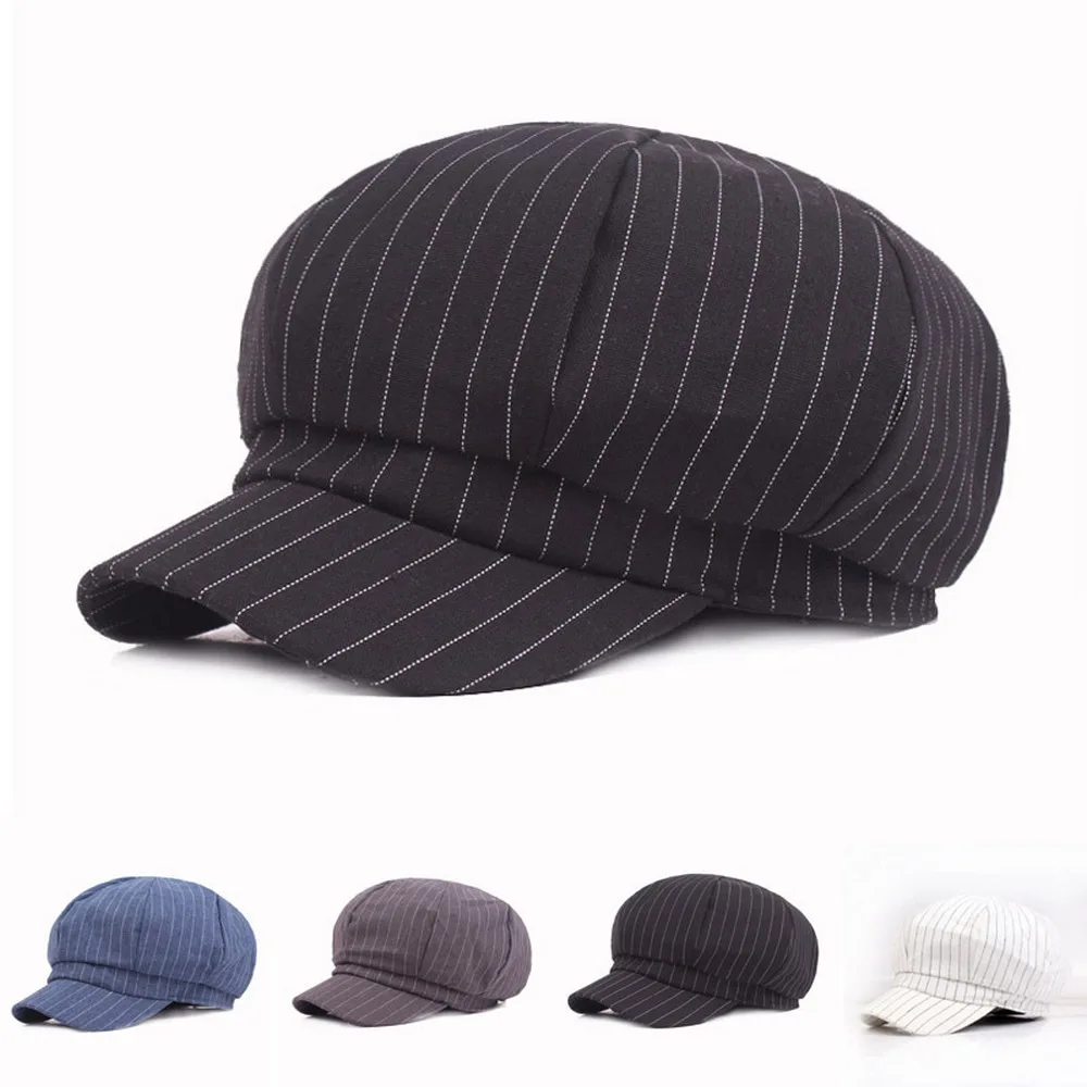 Unisex Newsboy Hats Autumn and Winter Caps Cotton Striped Pattern Monochrome Visor Keep Warm Outdoor
Unisex Newsboy Hats Autumn and Winter Caps Cotton Striped Pattern Monochrome Visor Keep Warm Outdoor
