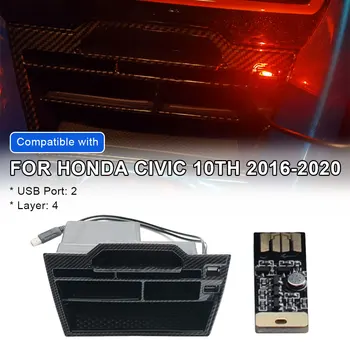 Console Storage Box Coins Trays Cards Organizer with Dual USB Outlet Cable for Honda Civic 2016-2020 Car Accessories Interior
Console Storage Box Coins Trays Cards Organizer with Dual USB Outlet Cable for Honda Civic 2016-2020 Car Accessories Interior