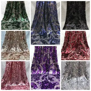 Soft Nigerian Velvet Lace Fabric Gold French Sequins Laces Fabric Beautiful African Lace Fabirc For Women Party Wedding Trim 
Soft Nigerian Velvet Lace Fabric Gold French Sequins Laces Fabric Beautiful African Lace Fabirc For Women Party Wedding Trim