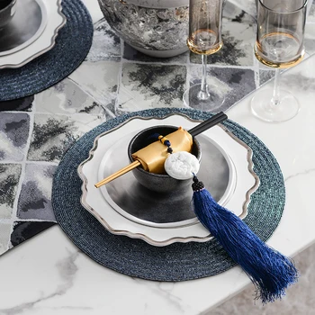 Chinese Modern Solid Color Tableware Hotel Restaurant Exhibition Hall Luxury Dinner Plate Ceramic Dinner Plate Napkin Placemat
Chinese Modern Solid Color Tableware Hotel Restaurant Exhibition Hall Luxury Dinner Plate Ceramic Dinner Plate Napkin Placemat