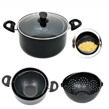 Two-in-one Multifunctional kitchen cooking pot water filter non-stick multi-faceted pot with built-in easy-lock filter cover
Two-in-one Multifunctional kitchen cooking pot water filter non-stick multi-faceted pot with built-in easy-lock filter cover