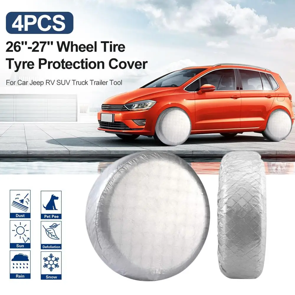 4PC 26"-27" Wheel Tire Tyre Protection Cover for Car Jeep SUV Car Tire Storage Bags Aluminum Film Auto Tyre Accessories
4PC 26"-27" Wheel Tire Tyre Protection Cover for Car Jeep SUV Car Tire Storage Bags Aluminum Film Auto Tyre Accessories
