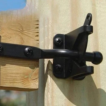 Self Locking Gate Latch Automatic Gravity Lever Fence Gate Lock for Wood Fence Gate Door Latches Steel Black
Self Locking Gate Latch Automatic Gravity Lever Fence Gate Lock for Wood Fence Gate Door Latches Steel Black
