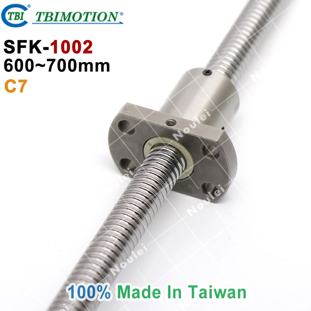 TBI 1002 Miniature Ball Screw 2 mm lead 10mm Diameter with SFK1002 Ballnut C7 precision 600mm 650mm 700mm
TBI 1002 Miniature Ball Screw 2 mm lead 10mm Diameter with SFK1002 Ballnut C7 precision 600mm 650mm 700mm