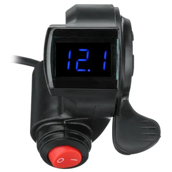Thumb Throttle Portable LED Display Grips With Power Switch Key Knock Universal Black Digital Scooter 12V-72V For Electric Bike
Thumb Throttle Portable LED Display Grips With Power Switch Key Knock Universal Black Digital Scooter 12V-72V For Electric Bike