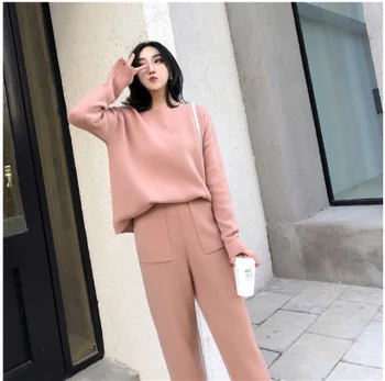 2 Piece Set Women Sweater Two Piece Knitted Set Slim Tracksuit Autumn Winter Fashion Sweater Pullover Sporting Pants Suit Female
2 Piece Set Women Sweater Two Piece Knitted Set Slim Tracksuit Autumn Winter Fashion Sweater Pullover Sporting Pants Suit Female