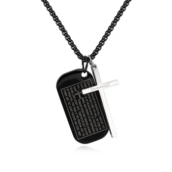 Jesus Bible Necklace Dog Tag Pendant Cross Christian Stainless Steel Necklaces for Men Prayer Religious Male Jewelry
Jesus Bible Necklace Dog Tag Pendant Cross Christian Stainless Steel Necklaces for Men Prayer Religious Male Jewelry