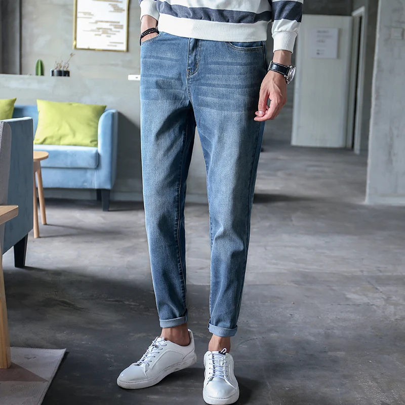 HW Mens Washed Demin Pants Fashion Spring Slim Fit Streetwear Casual Male Demin
HW Mens Washed Demin Pants Fashion Spring Slim Fit Streetwear Casual Male Demin
