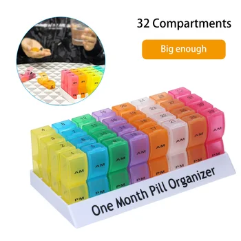 Monthly Pill Case Container with Popup Open Design 2 Times a Day AM PM Compartments Large Section Medicine Holder for Travel
Monthly Pill Case Container with Popup Open Design 2 Times a Day AM PM Compartments Large Section Medicine Holder for Travel