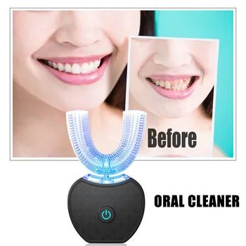 360 Degrees Intelligent Automatic U Shaped Ultrasonic Electric Toothbrush 3 Modes Adults Smart Teeth Cleaner USB Rechargeable
360 Degrees Intelligent Automatic U Shaped Ultrasonic Electric Toothbrush 3 Modes Adults Smart Teeth Cleaner USB Rechargeable