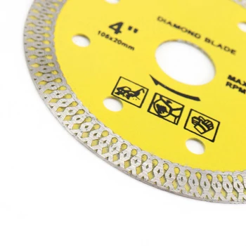 4 Inch 105mm Diamond Saw Blade Ceramic Porcelain Tile Granite Cutting Super Thin Metal,Diamond Bore Dia 20mm Max Speed 14500rpm
4 Inch 105mm Diamond Saw Blade Ceramic Porcelain Tile Granite Cutting Super Thin Metal,Diamond Bore Dia 20mm Max Speed 14500rpm