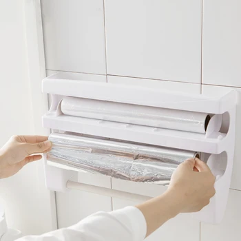 Kitchen Paper Towel Tissue Storage Rack Cling Film Cutting Holder Sauce Bottle Tin Foil Paper Storage Rack Paper Towel Holder 
Kitchen Paper Towel Tissue Storage Rack Cling Film Cutting Holder Sauce Bottle Tin Foil Paper Storage Rack Paper Towel Holder