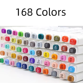 TOUCHFIVE-Brush Tip Pen,168 Color Marker Pen Refill Ink Optional Color Matching Art Markers,Alcohol Based Markers,Manga Drawing
TOUCHFIVE-Brush Tip Pen,168 Color Marker Pen Refill Ink Optional Color Matching Art Markers,Alcohol Based Markers,Manga Drawing