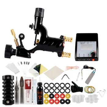 Complete Tattoo Kit One Black Rotary Tattoo Machine Set 30ML Black Tattoo Pigment Ink LCD Power Supply Body Art Tools Set 
Complete Tattoo Kit One Black Rotary Tattoo Machine Set 30ML Black Tattoo Pigment Ink LCD Power Supply Body Art Tools Set