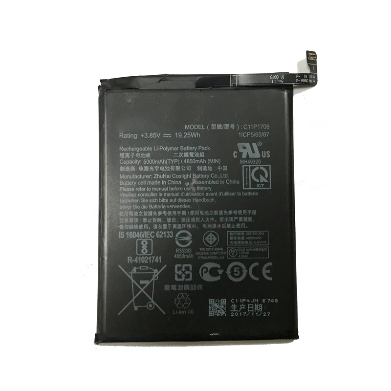 Battery For Asus Zenfone Max Pro M1 ZB602KL Battery X00TDB X00TDE C11P1706 4850mAh Polymer Li-ion Mobile Phone Battery
Battery For Asus Zenfone Max Pro M1 ZB602KL Battery X00TDB X00TDE C11P1706 4850mAh Polymer Li-ion Mobile Phone Battery