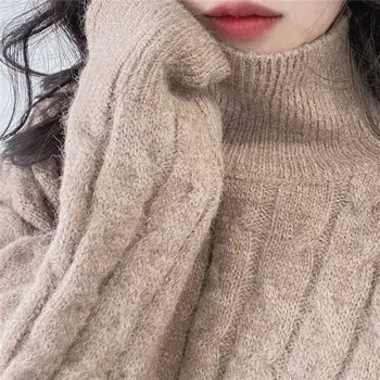 Rabbit fur-Blend Mohair Sweater Autumn and Winter Loose Casual Turtleneck Long Sleeve Knit Pullver Toos Female NS1756
Rabbit fur-Blend Mohair Sweater Autumn and Winter Loose Casual Turtleneck Long Sleeve Knit Pullver Toos Female NS1756