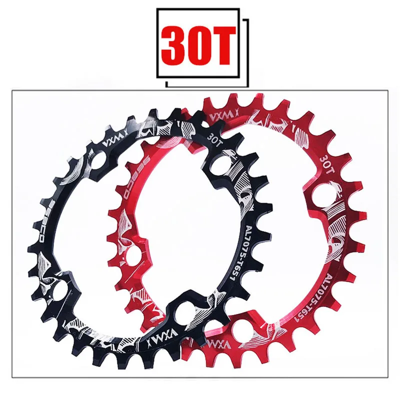 CNC Aluminum Alloy Round 96BCD Single Disc Chainring MTB Mountain BCD96 bicycle 30T crankset Tooth plate Parts for AM/XC
CNC Aluminum Alloy Round 96BCD Single Disc Chainring MTB Mountain BCD96 bicycle 30T crankset Tooth plate Parts for AM/XC