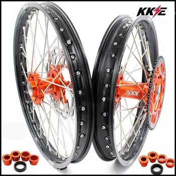 KKE 21 & 19 MX Complete Wheels Set for KTM SX SX-F XC XC-F XCW 125-530 2003-2020 Orange Hub Discs
KKE 21 & 19 MX Complete Wheels Set for KTM SX SX-F XC XC-F XCW 125-530 2003-2020 Orange Hub Discs