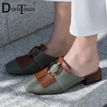 DORATASIA Brand Female Genuine Leather Pumps Brand Elegant Office Casual Mules Women Fringe Metal Slip On Shoes Woman
DORATASIA Brand Female Genuine Leather Pumps Brand Elegant Office Casual Mules Women Fringe Metal Slip On Shoes Woman