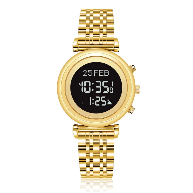 AL-SAHAR Multi-Language Islamic Azan Watch For Lady Ramanda Gift Wristwatch Muslim Prayer Time Alarming Digital Adhan Watch
AL-SAHAR Multi-Language Islamic Azan Watch For Lady Ramanda Gift Wristwatch Muslim Prayer Time Alarming Digital Adhan Watch