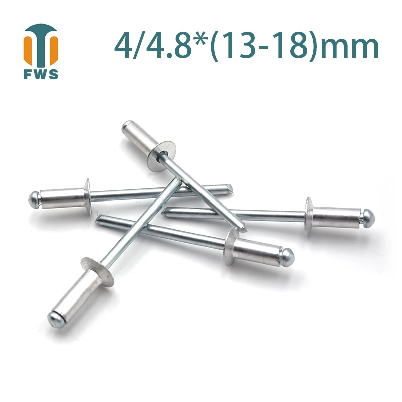 10PCS M4M4.8 Multi Size Aluminium Open End Countersunk Head Break Mandrel Blind Rivet Nail Pop Rivets for Furniture Car Aircraft
10PCS M4M4.8 Multi Size Aluminium Open End Countersunk Head Break Mandrel Blind Rivet Nail Pop Rivets for Furniture Car Aircraft