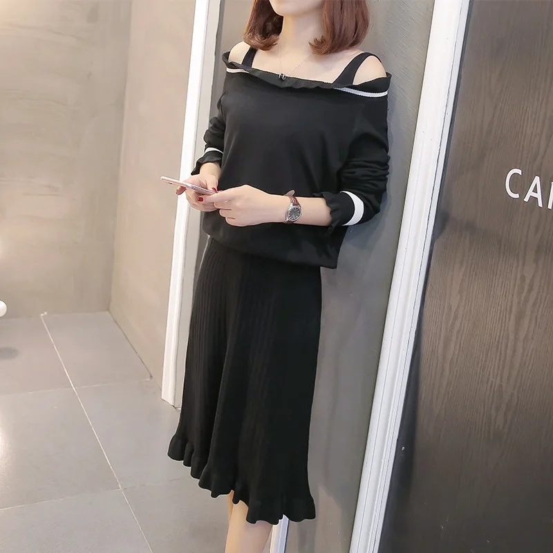 2019 Autumn And Winter New Style Large Size Dress Fat Mm Knitted Slip Dress + Knitted Pullover Two-Piece Set Women's
2019 Autumn And Winter New Style Large Size Dress Fat Mm Knitted Slip Dress + Knitted Pullover Two-Piece Set Women's