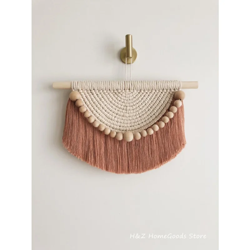 Macrame Wall Tapestry with Wood Beads - Handwoven Boho Decor 2 H4424cb8778184b41b1844ac933e6f686c