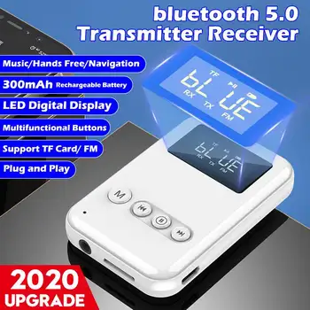 2 in 1Multifunctional bluetooth 5.0 Transmitter Receiver Wireless Audio Adapter Computer TV Car TF AUX/FM Hands Free LED Display
2 in 1Multifunctional bluetooth 5.0 Transmitter Receiver Wireless Audio Adapter Computer TV Car TF AUX/FM Hands Free LED Display