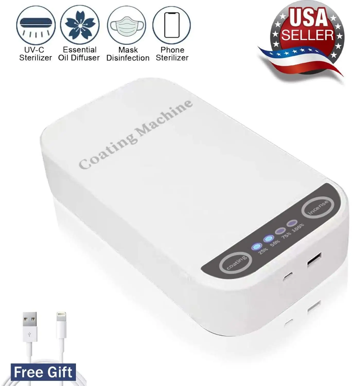UV Phone Sanitizer, Portable UV Light Cell Phone Sterilizer, Aromatherapy Function Disinfector, for iOS Android Smart phones
UV Phone Sanitizer, Portable UV Light Cell Phone Sterilizer, Aromatherapy Function Disinfector, for iOS Android Smart phones