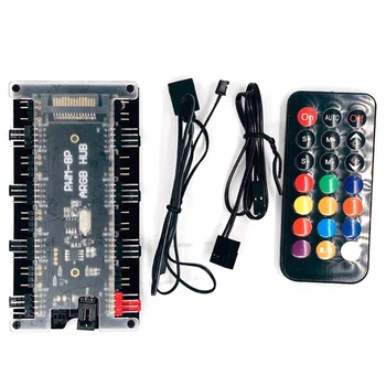 HUB SATA Power Supply 1 to 8 Fan HUB 12V 4 Pin PWM ARGB Addressable Splitter PC LED Light Cooler Control Adapter
HUB SATA Power Supply 1 to 8 Fan HUB 12V 4 Pin PWM ARGB Addressable Splitter PC LED Light Cooler Control Adapter