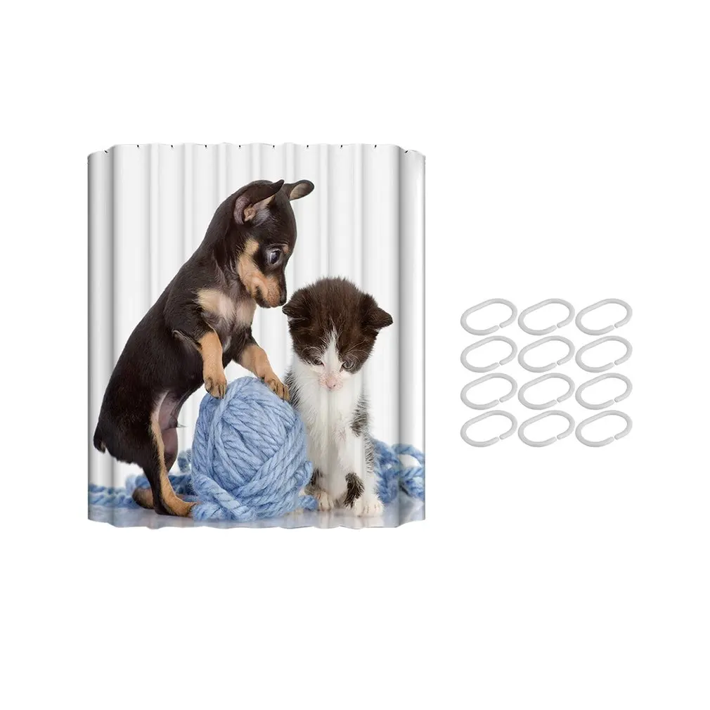 Cute Animal Printed Waterproof Shower Curtain Mildewproof Polyester Fabric Home Use Bathroom Bathing Curtain
Cute Animal Printed Waterproof Shower Curtain Mildewproof Polyester Fabric Home Use Bathroom Bathing Curtain