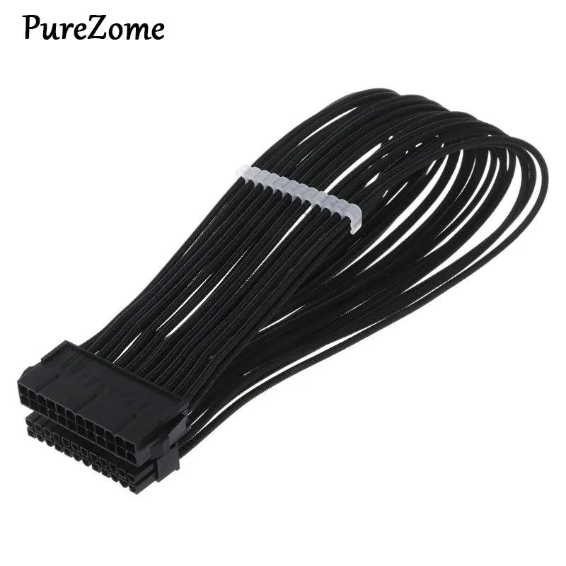 30CM/40CM Black ATX 24 Pin Motherboard Cable Nylon Sleeved Power Supply Extension Cable Wire for PC Computer Accessories
30CM/40CM Black ATX 24 Pin Motherboard Cable Nylon Sleeved Power Supply Extension Cable Wire for PC Computer Accessories
