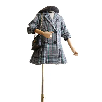 Children's jacket 2019 autumn and winter new girls retro tone tartan suit lapel three-dimensional pleated wrinkle suit dress
Children's jacket 2019 autumn and winter new girls retro tone tartan suit lapel three-dimensional pleated wrinkle suit dress
