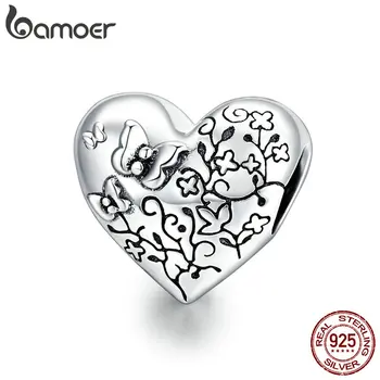 bamoer Genuine 925 Sterling Silver Heart shape Vine & Butterfly Original silver Charm for Brand DIY Bracelet Jewelry SCC1603
bamoer Genuine 925 Sterling Silver Heart shape Vine & Butterfly Original silver Charm for Brand DIY Bracelet Jewelry SCC1603
