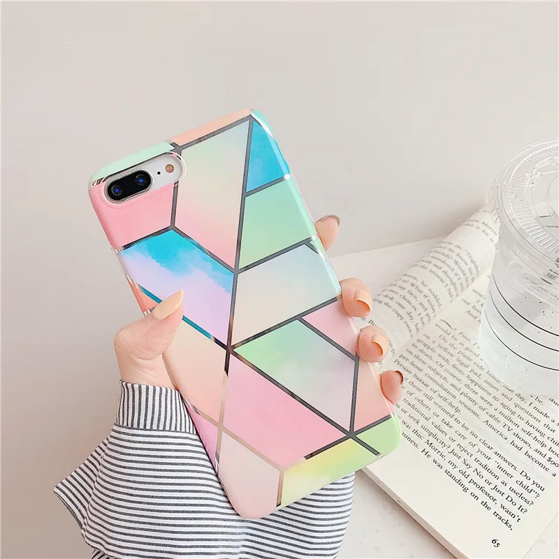 Glossy E-plated Splice Gradient Color Phone Cases for Iphone 7Plus 8 6 6S Plus Xr Xs Max X Case Soft IMD TPU Back Cover Fundas
Glossy E-plated Splice Gradient Color Phone Cases for Iphone 7Plus 8 6 6S Plus Xr Xs Max X Case Soft IMD TPU Back Cover Fundas