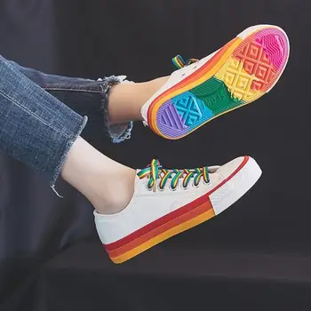 CINESSD Rainbow Flat Women Casual Sneakers Canvas Shoes Woman 2020 Breathable Summer Shoes Women Chunky Sneakers Ladies Sewing
CINESSD Rainbow Flat Women Casual Sneakers Canvas Shoes Woman 2020 Breathable Summer Shoes Women Chunky Sneakers Ladies Sewing