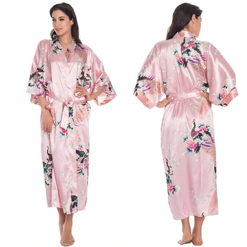 Women's nightgown Printed Kimono Chinese Silk Satin with belt Bathrobe Gown Wedding Gift sleepwear Negligee sexy nightgowns
Women's nightgown Printed Kimono Chinese Silk Satin with belt Bathrobe Gown Wedding Gift sleepwear Negligee sexy nightgowns