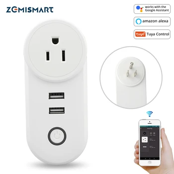 Smart WiFi Power US Plug Outlet Socket with USB Tuya App Control Timer Function Work with Alexa Google Home assistant
Smart WiFi Power US Plug Outlet Socket with USB Tuya App Control Timer Function Work with Alexa Google Home assistant