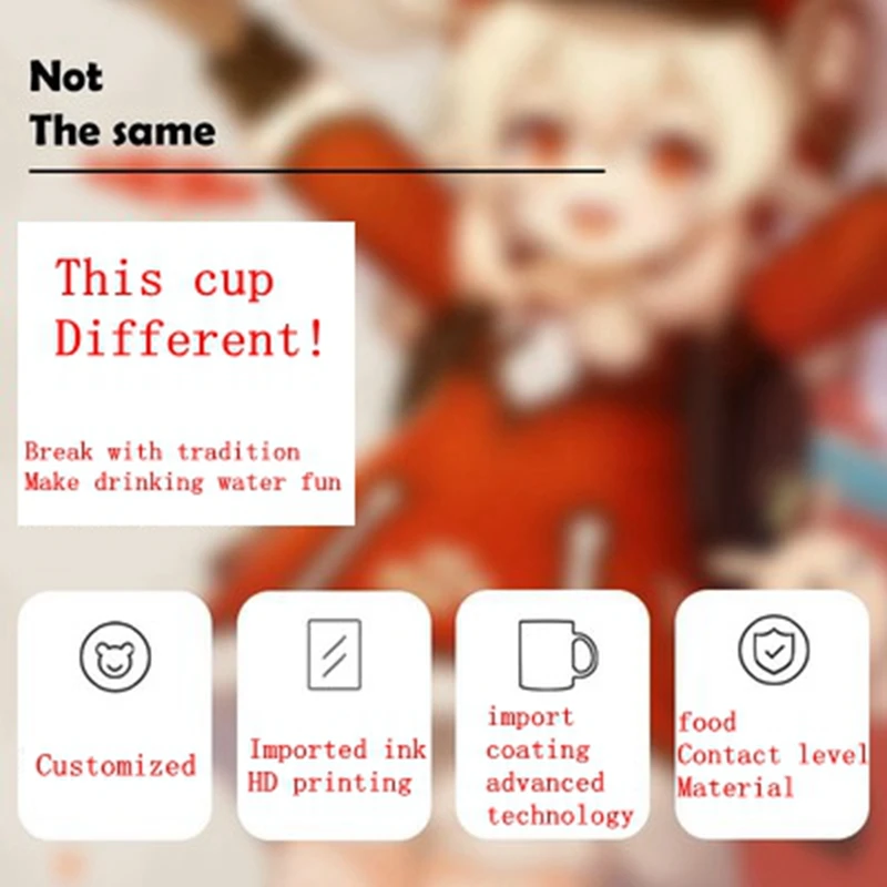2021 New Anime Genshin Impact Peripheral Mug KLEE VENTI Two-dimensional Color Changing Cup Ceramic Water Cup Custom
2021 New Anime Genshin Impact Peripheral Mug KLEE VENTI Two-dimensional Color Changing Cup Ceramic Water Cup Custom