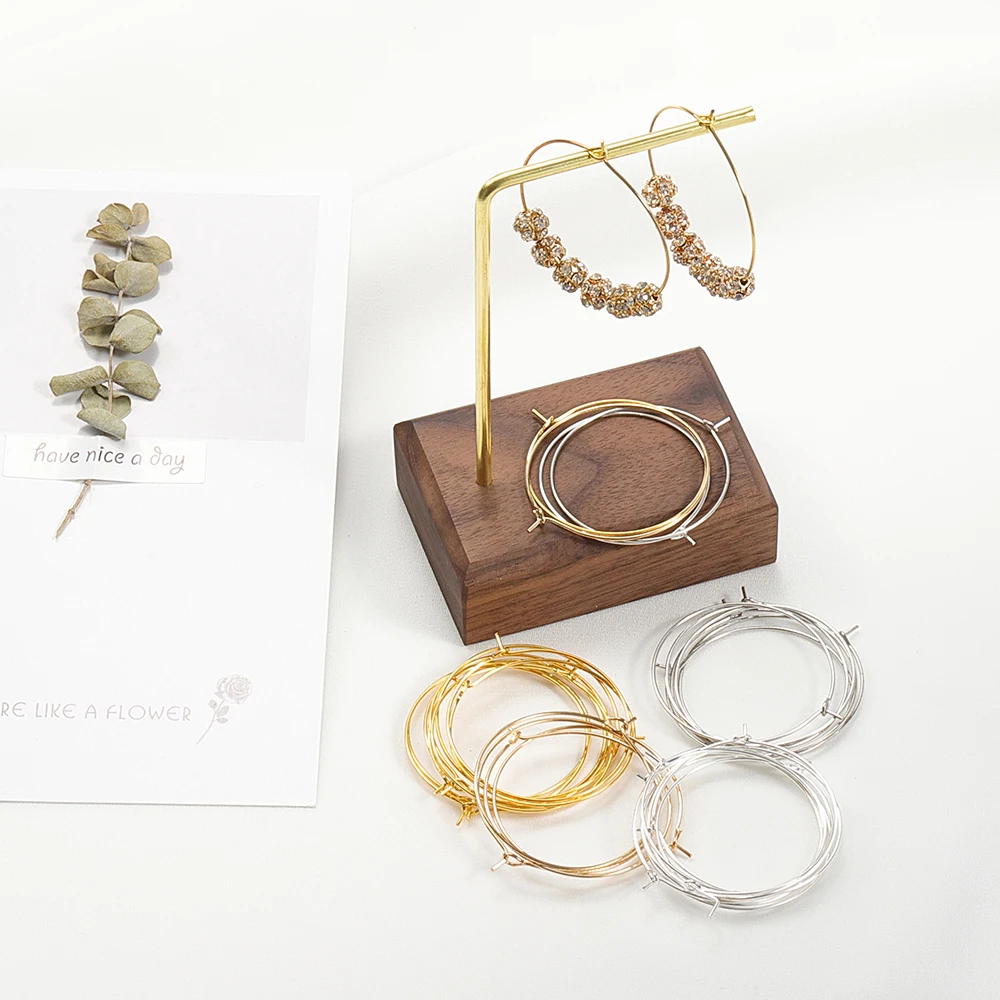 20pcs Big Circle Earring Wire Hoops 20/25/30/35/40mm Gold/Silver Fashion Earring Base Accessories DIY Jewelry Making Materials
20pcs Big Circle Earring Wire Hoops 20/25/30/35/40mm Gold/Silver Fashion Earring Base Accessories DIY Jewelry Making Materials