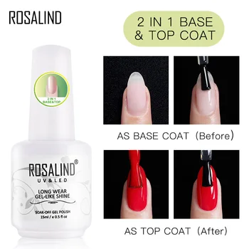 ROSALIND 2 in 1 Top Base For Nails Gel Base Coat Primer For Manicure Soak Off UV Gel Varnish Nail Art NailPolish Gel Lacquer
ROSALIND 2 in 1 Top Base For Nails Gel Base Coat Primer For Manicure Soak Off UV Gel Varnish Nail Art NailPolish Gel Lacquer