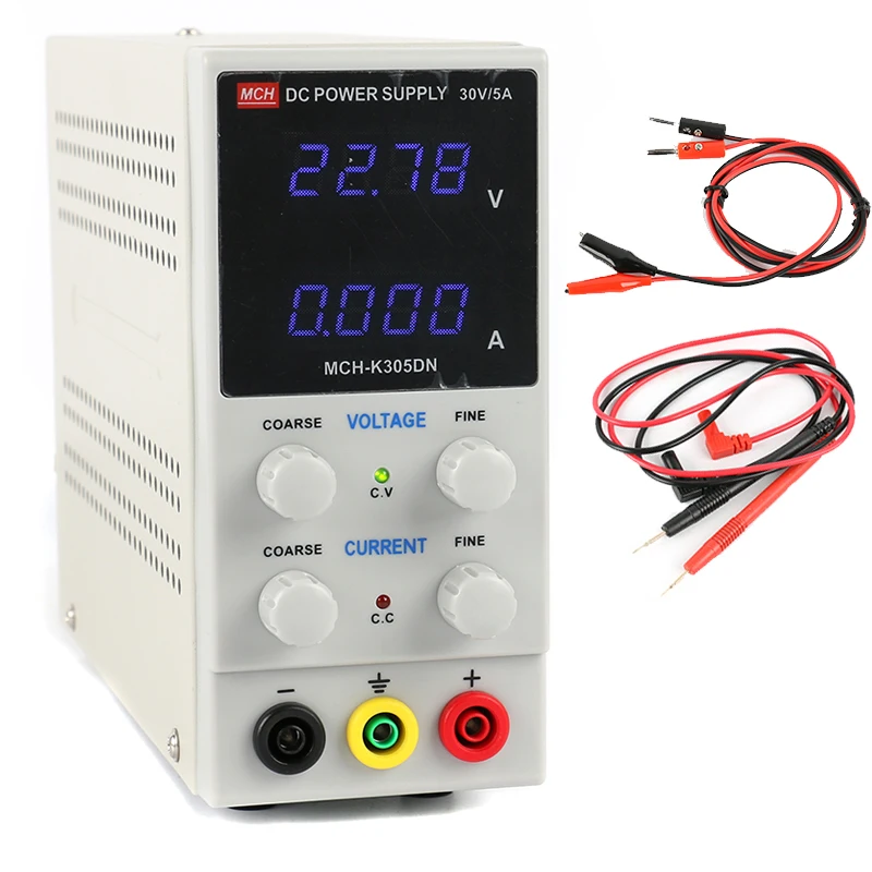MCH K305DN K3010DN Mini Digital Laboratory Adjustable Regulated Switching DC Power Supply 30V 5A 10A For Current Voltage Test
MCH K305DN K3010DN Mini Digital Laboratory Adjustable Regulated Switching DC Power Supply 30V 5A 10A For Current Voltage Test