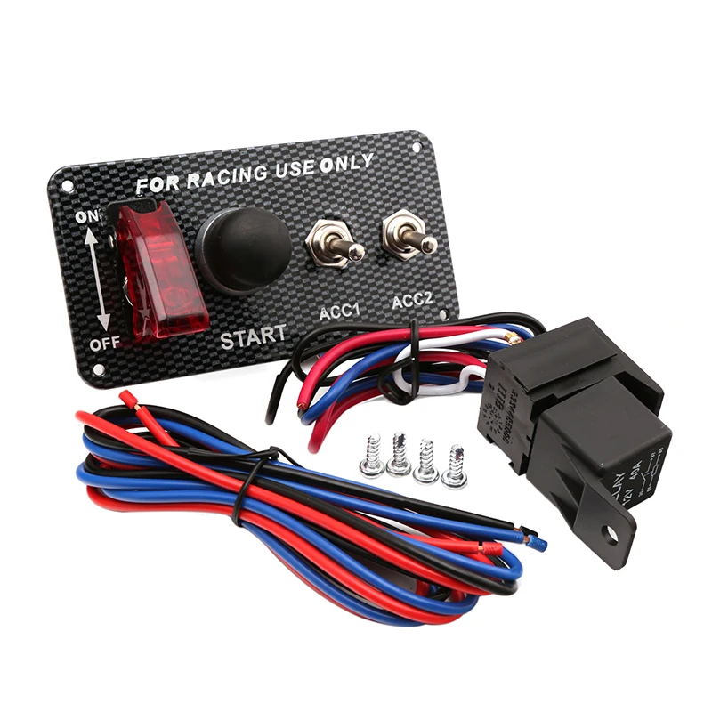 1 Set 12V LED Lgnition Switch Panel Toggle Switch Start Push Button Carbon Fiber Accessories For Modification Racing Car Engine
1 Set 12V LED Lgnition Switch Panel Toggle Switch Start Push Button Carbon Fiber Accessories For Modification Racing Car Engine