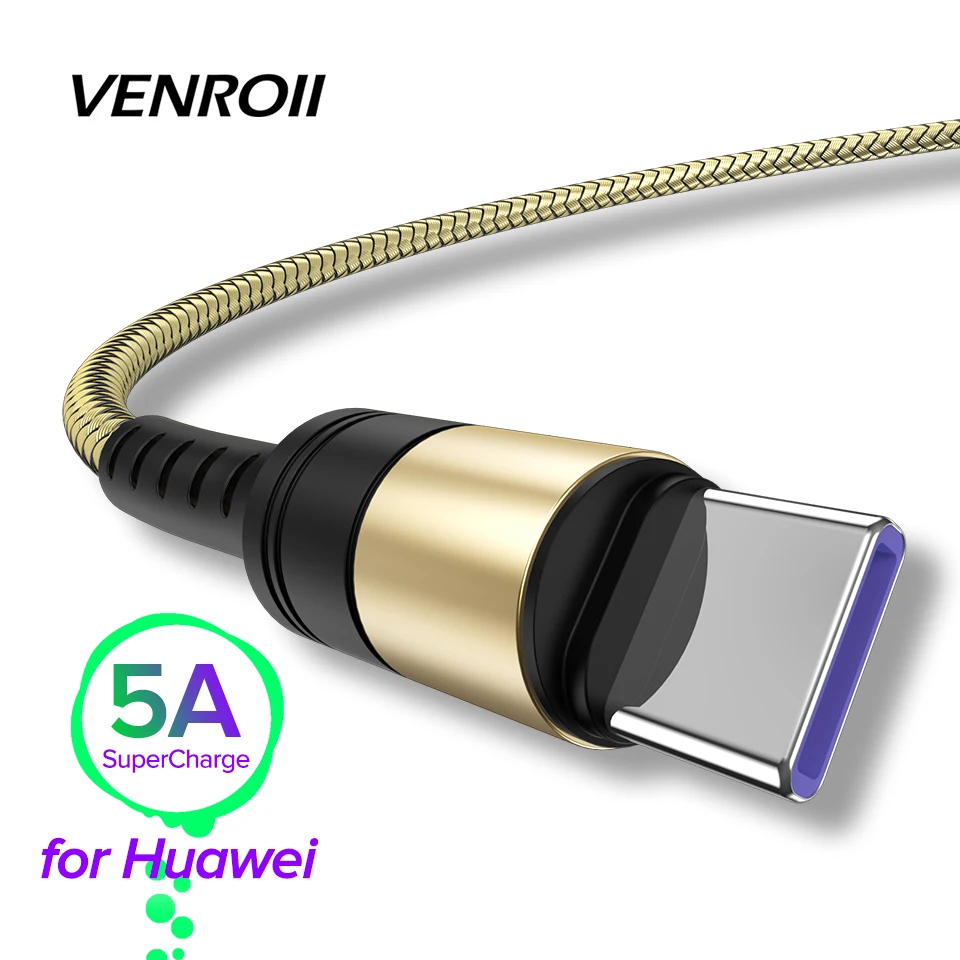 Venroii 1m 2m USB Type C Cable 5A SuperCharge for Huawei P30 P20 Pro QC3.0 Fast Charging Mobile Phone Cord USBC Wire Type-C Cabo
Venroii 1m 2m USB Type C Cable 5A SuperCharge for Huawei P30 P20 Pro QC3.0 Fast Charging Mobile Phone Cord USBC Wire Type-C Cabo